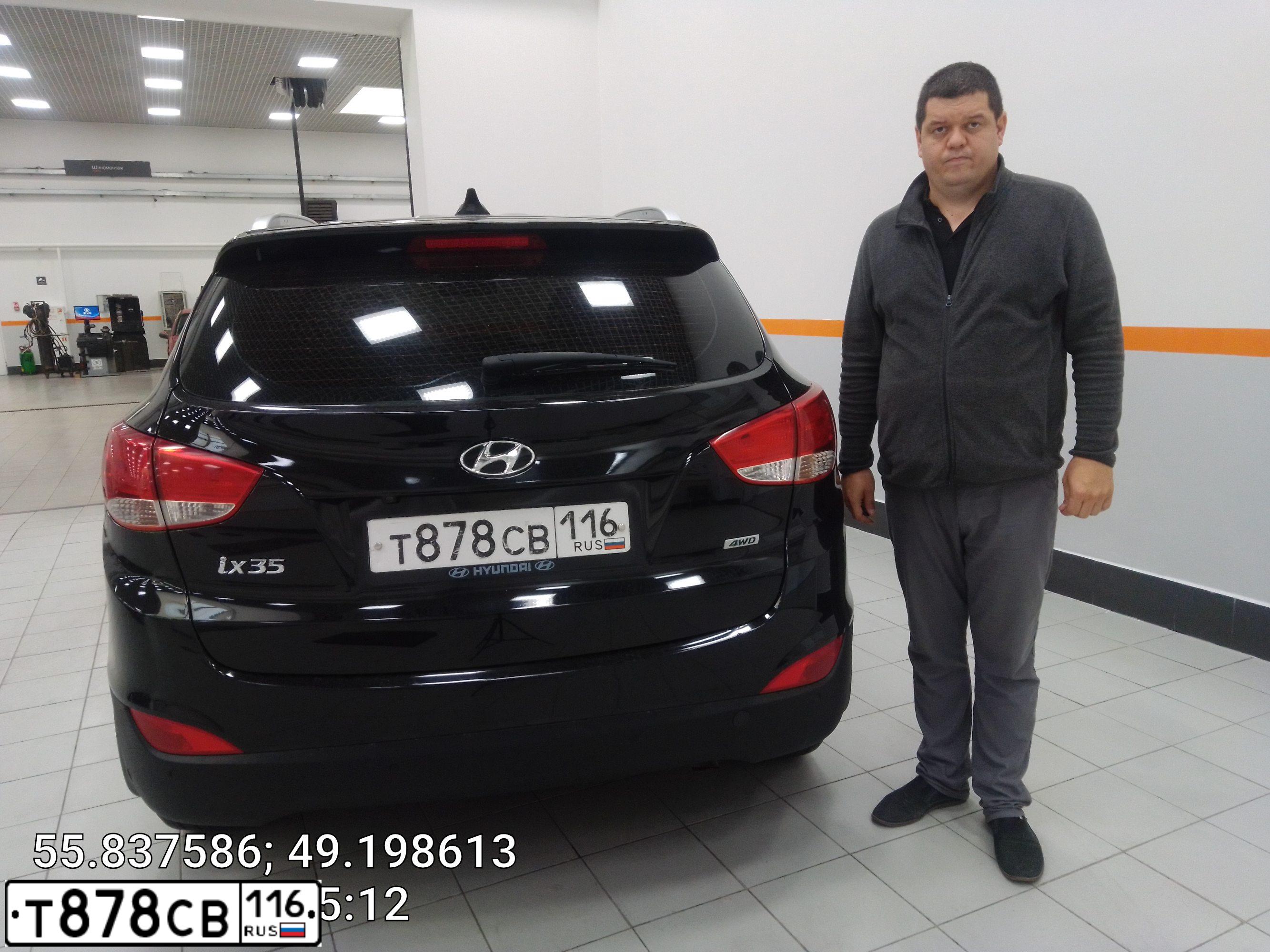 Фото автомобиля HYUNDAI IX35, 2014 — госномер Т878СВ116. Цвет: ЧЕРНЫЙ