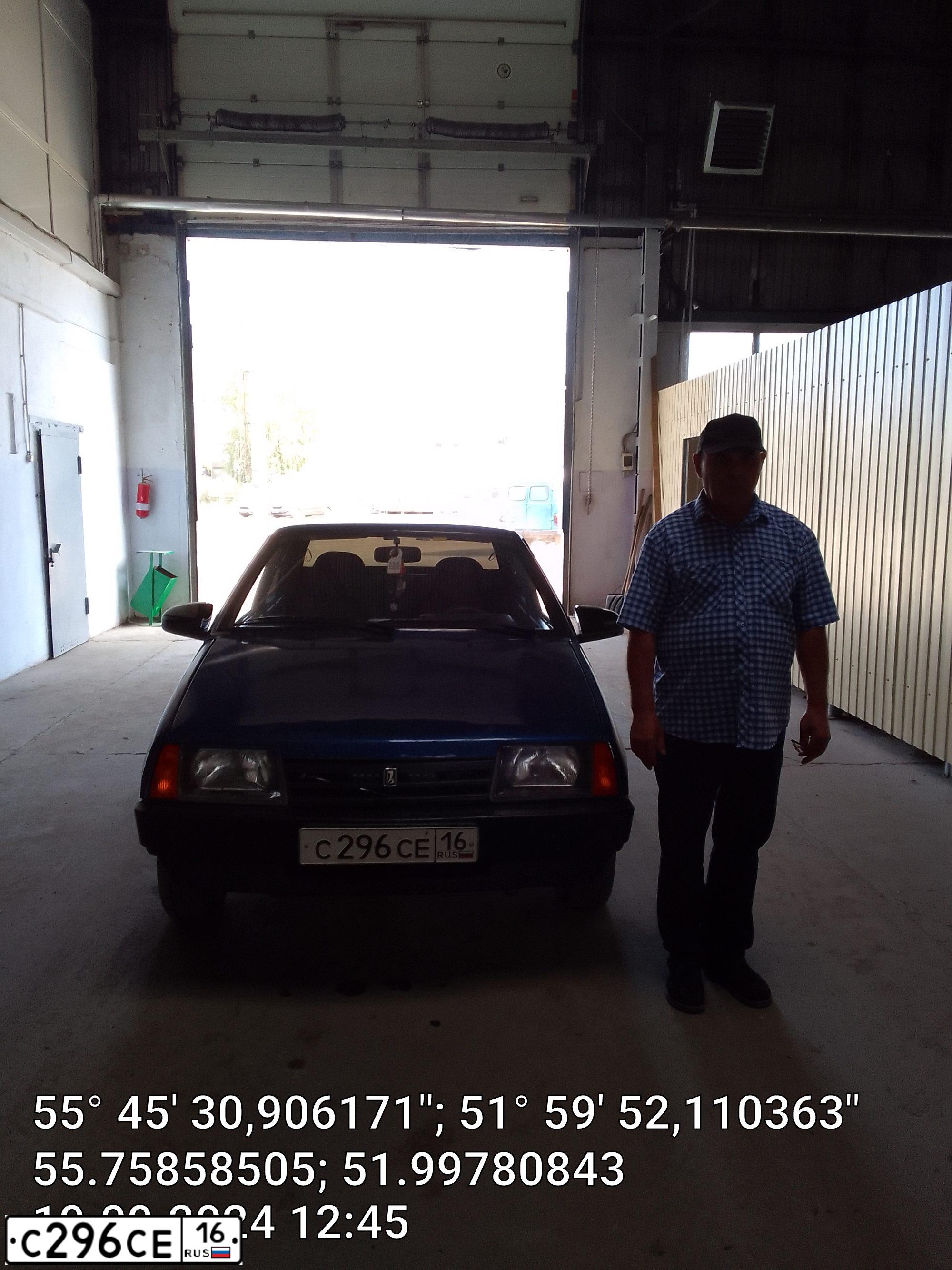 Фото автомобиля LADA 21099, 1997 — госномер Р549ОУ716. Цвет: САПФИР