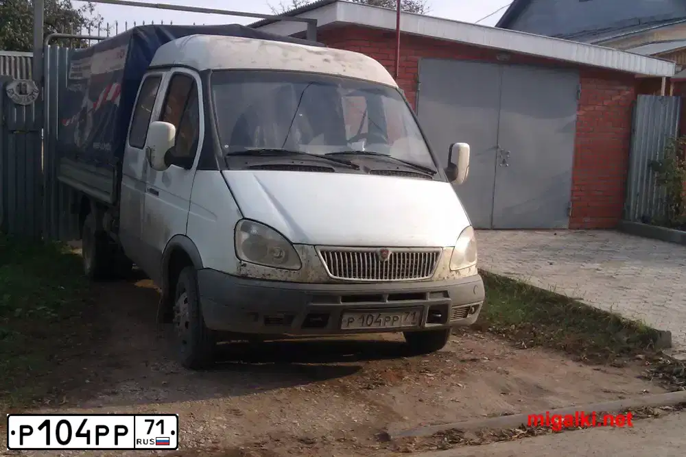 Фото автомобиля GAZ 3302 EL, 2007 — госномер Р104РР71. Цвет: БЕЛЫЙ