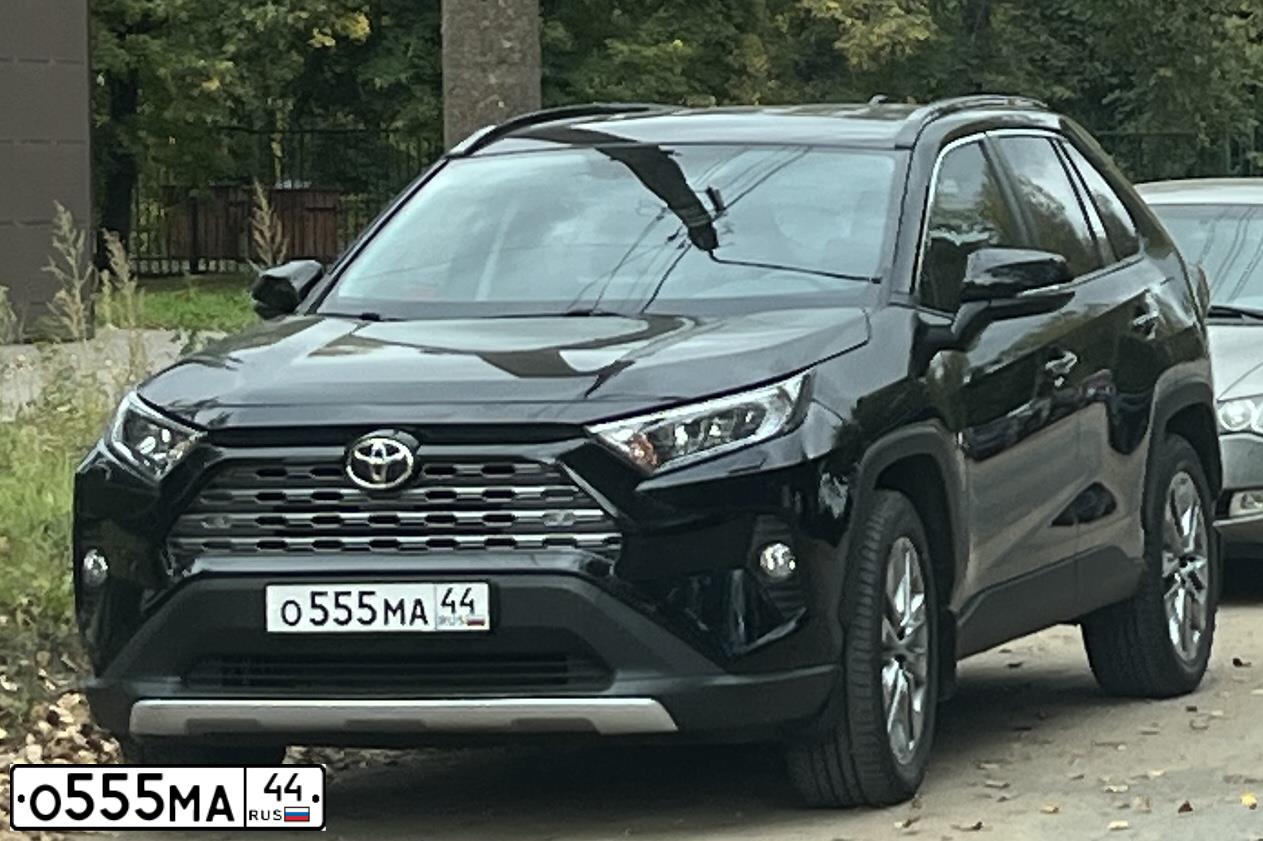 Фото автомобиля TOYOTA RAV4, 2020 — госномер У119МА44. Цвет: ЧЕРНЫЙ
