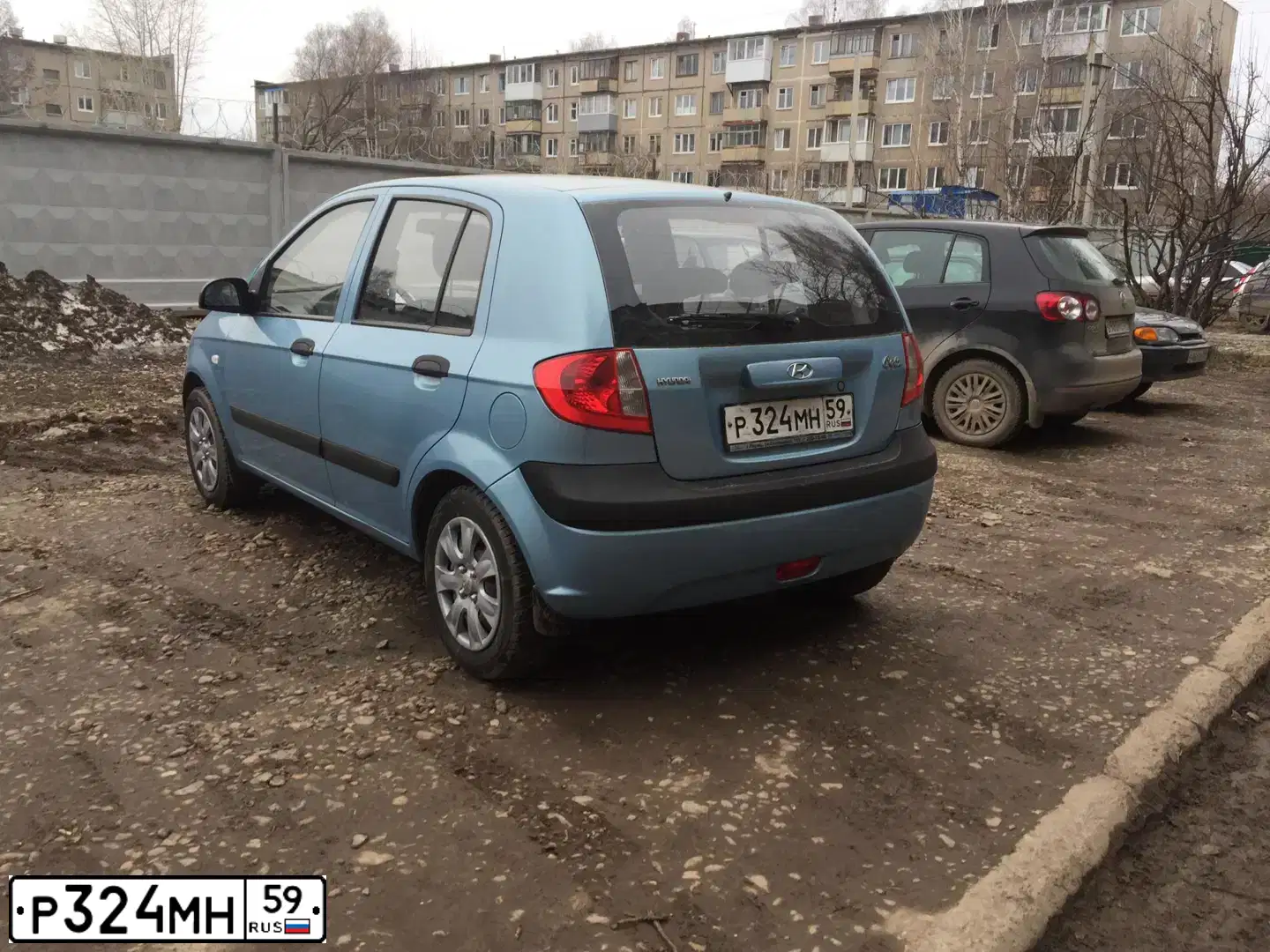 Фото автомобиля HYUNDAI GETZ, 2007 — госномер К211СК159. Цвет: ГОЛУБОЙ