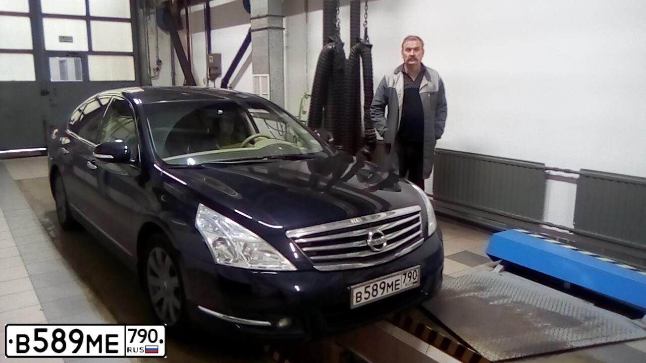 Фото автомобиля NISSAN TEANA, 2008 — госномер Е945ЕЕ750. Цвет: ЧЕРНЫЙ