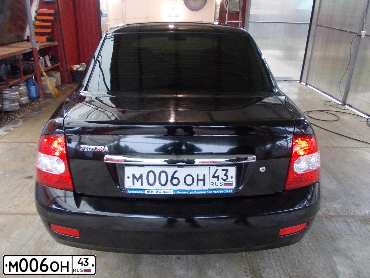 Фото автомобиля LADA PRIORA, 2009 — госномер М869УО60. Цвет: СИНЕ-ЧЕРНЫЙ