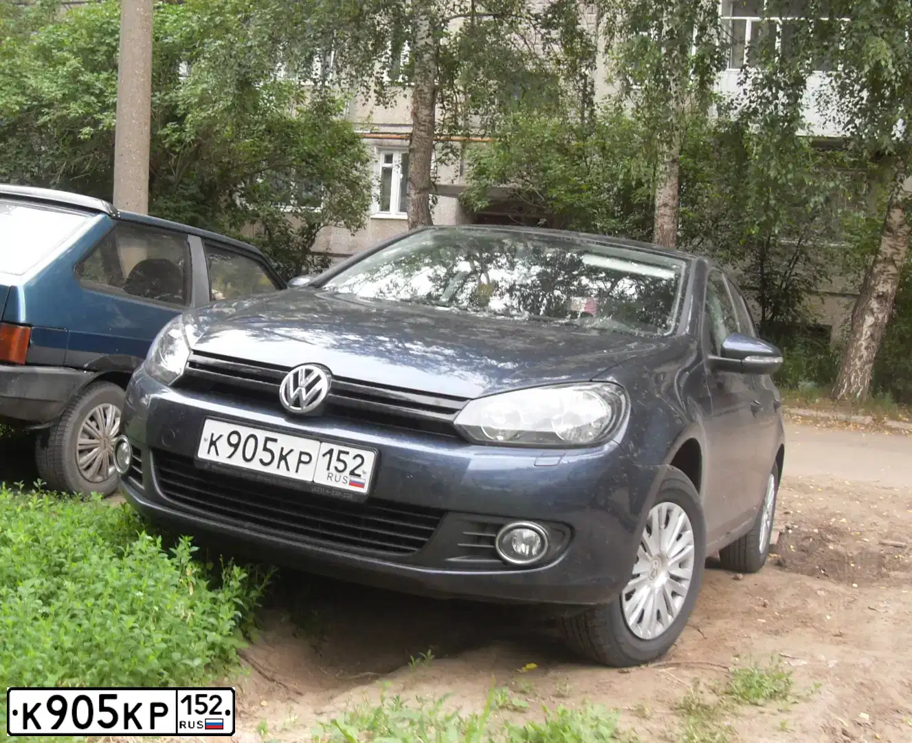 Фото автомобиля VOLKSWAGEN GOLF, 2012 — госномер Х115ХТ12. Цвет: Серо-Синий