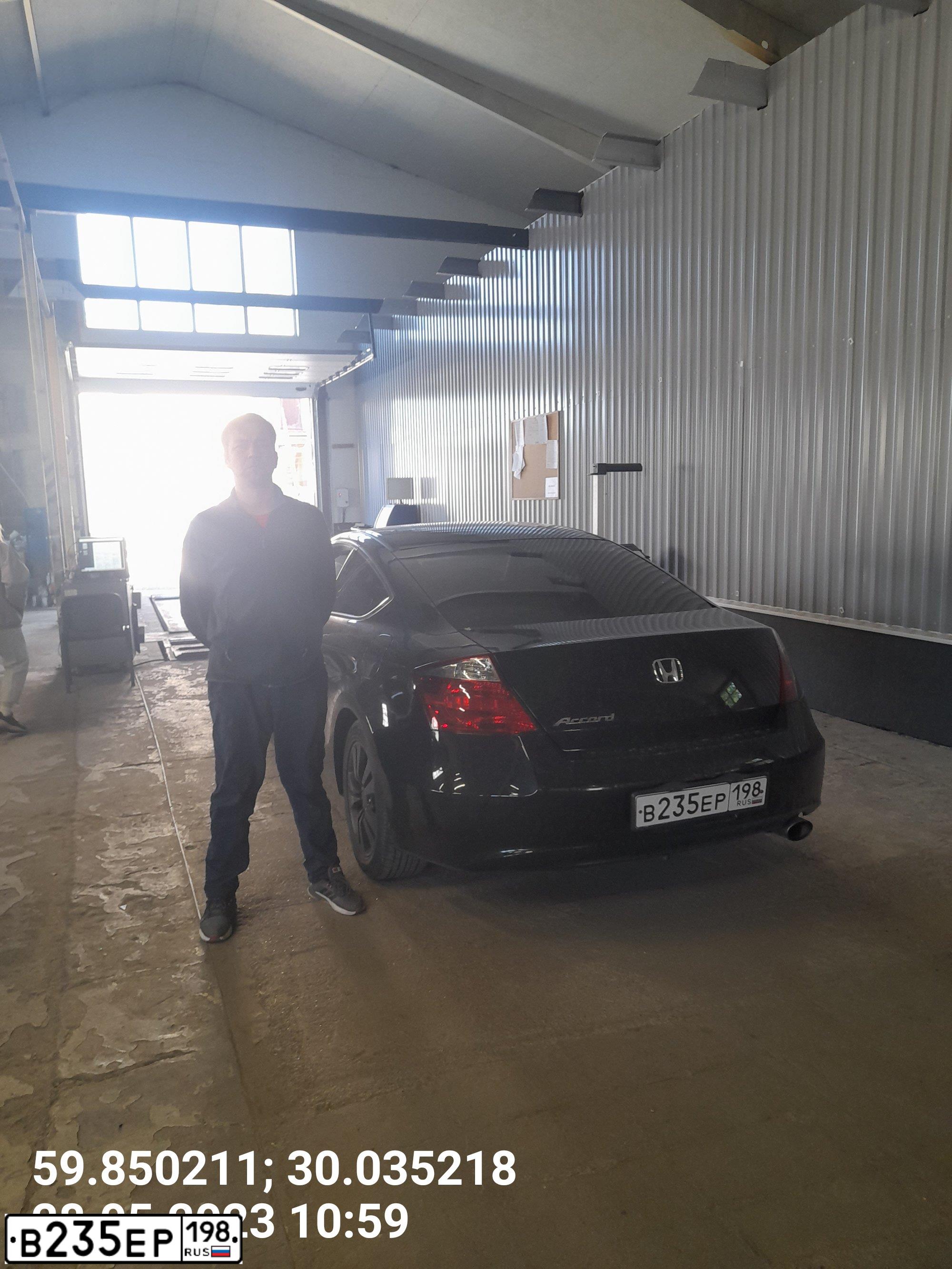 Фото автомобиля HONDA ACCORD, 2008 — госномер О676ХА29. Цвет: ЧЕРНЫЙ