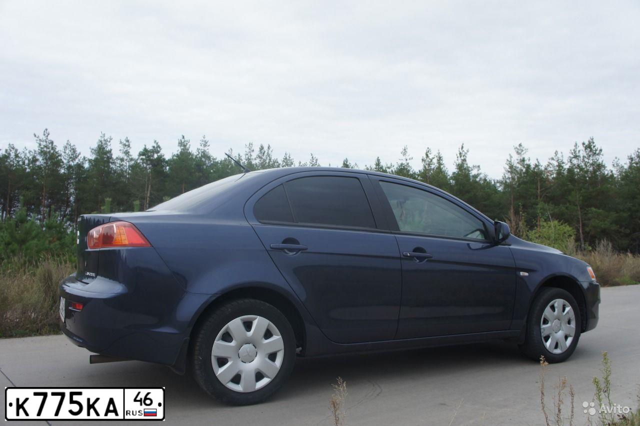 Фото автомобиля MITSUBISHI LANCER, 2008 — госномер К775КА46. Цвет: синий