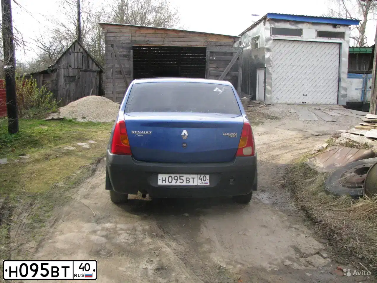 Фото автомобиля RENAULT LOGAN, 2007 — госномер Н095ВТ40. Цвет: СИНИЙ МЕТАЛЛИК