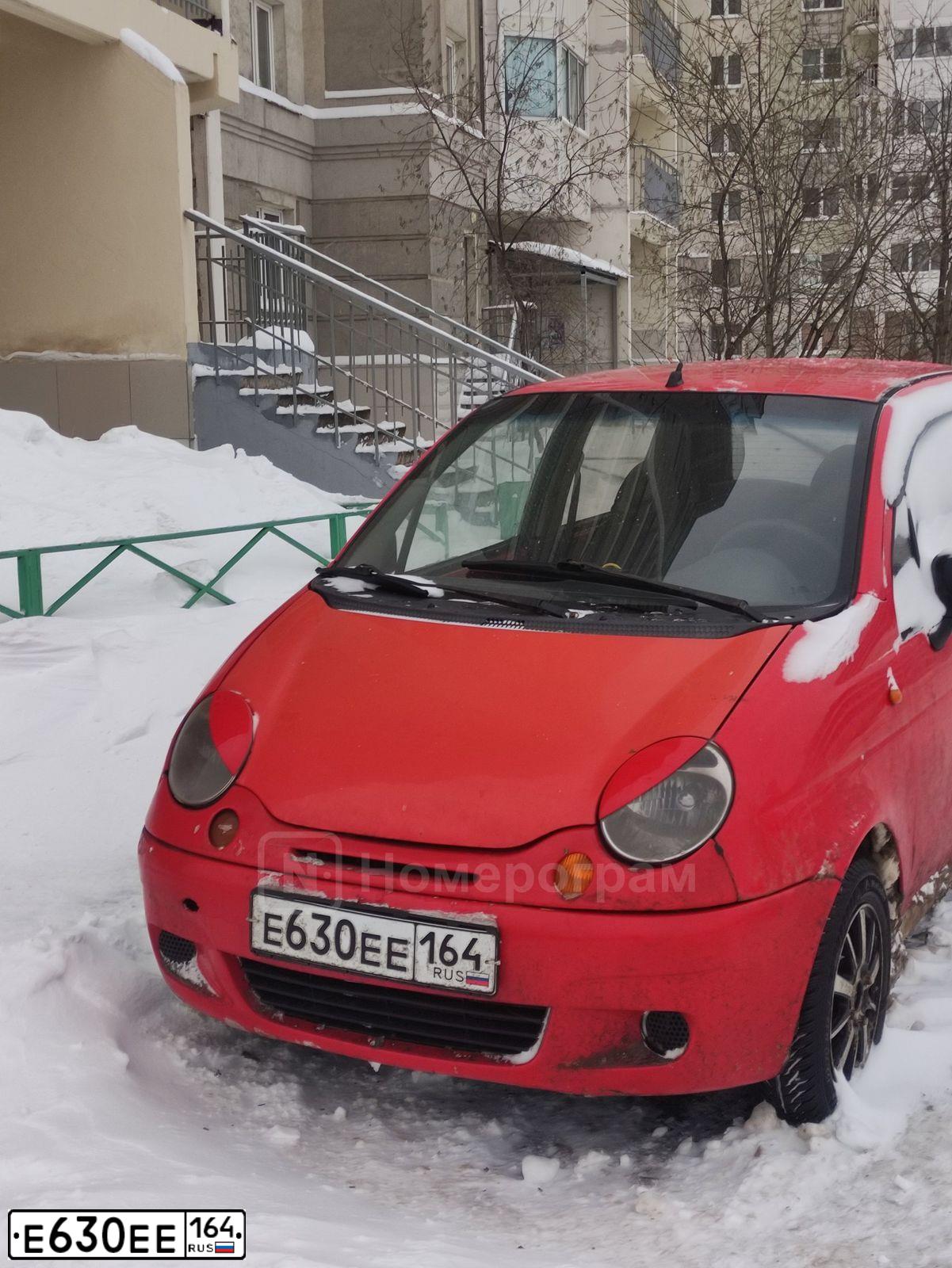Фото автомобиля DAEWOO MATIZ, 2011 — госномер Е630ЕЕ164. Цвет: КРАСНЫЙ ЯРКИЙ