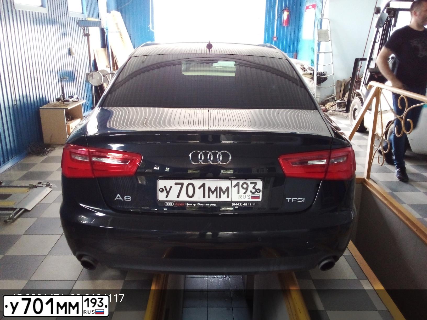 Фото автомобиля AUDI A6, 2012 — госномер У701ММ193. Цвет: ЧЕРНЫЙ