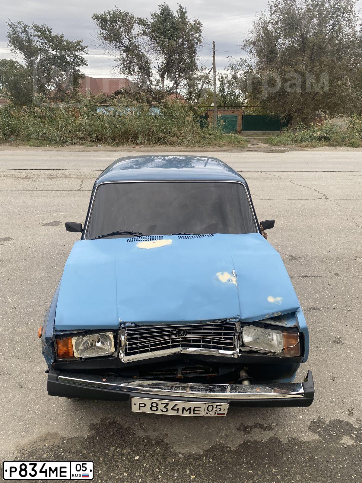 Фото автомобиля LADA 2107, 2007 — госномер Р834МЕ05. Цвет: синий