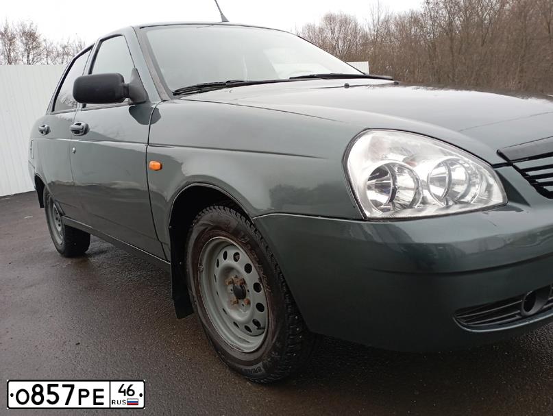 Фото автомобиля LADA 2170 PRIORA, 2007 — госномер Н696АМ46. Цвет: СРЕДНИЙ СЕРО-ЗЕЛЕНЫЙ МЕТАЛЛ