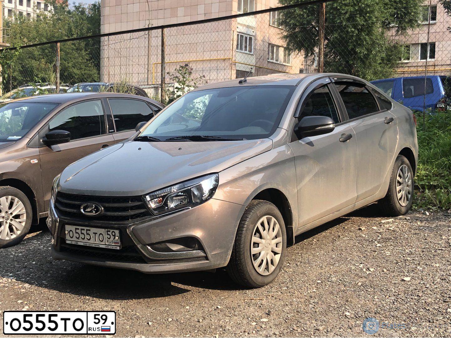Фото автомобиля LADA 2115 SAMARA, 2007 — госномер О555ТО59. Цвет: средний серо-зеленый металлик