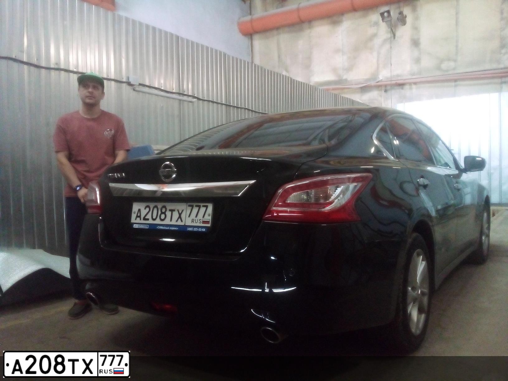 Фото автомобиля NISSAN TEANA, 2015 — госномер А208ТХ777. Цвет: ЧЕРНЫЙ
