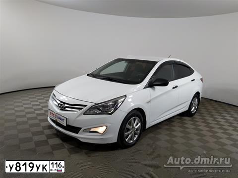 Фото автомобиля HYUNDAI SOLARIS, 2015 — госномер А146ХВ12. Цвет: Белый