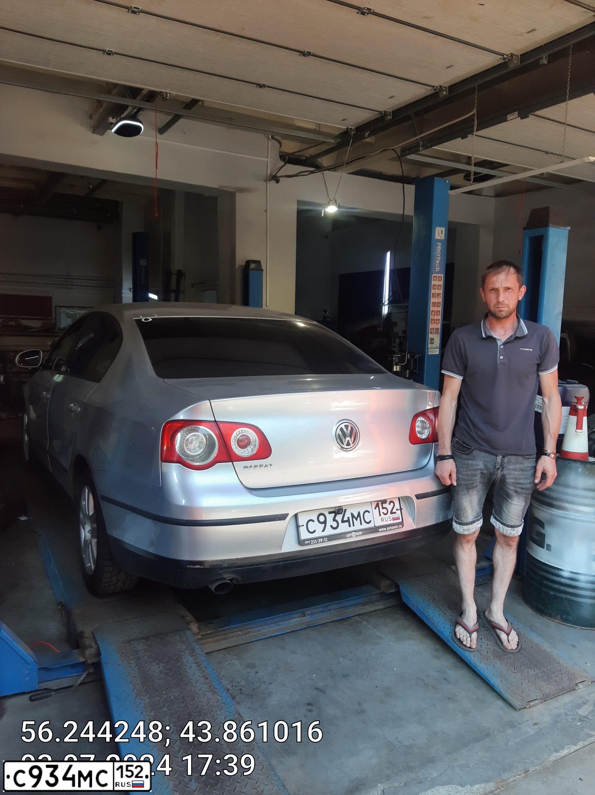 Фото автомобиля VOLKSWAGEN PASSAT, 2007 — госномер К502МЕ43. Цвет: СЕРЕБРИСТЫЙ