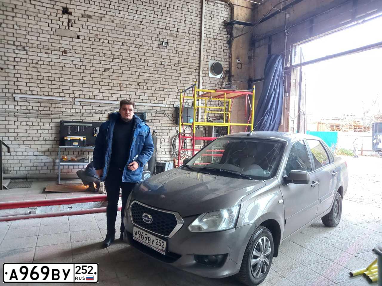 Фото автомобиля DATSUN ON-DO, 2019 — госномер А969ВУ252. Цвет: СЕРЫЙ