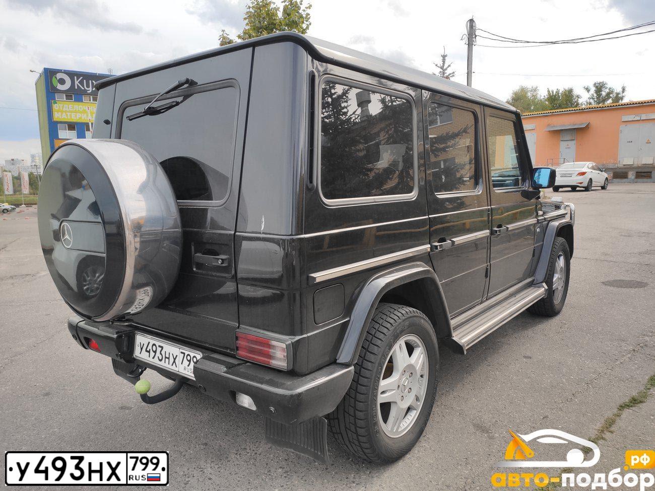 Фото автомобиля MERCEDES G-KLASSE, 2000 — госномер Е349РМ799. Цвет: ЧЕРНЫЙ
