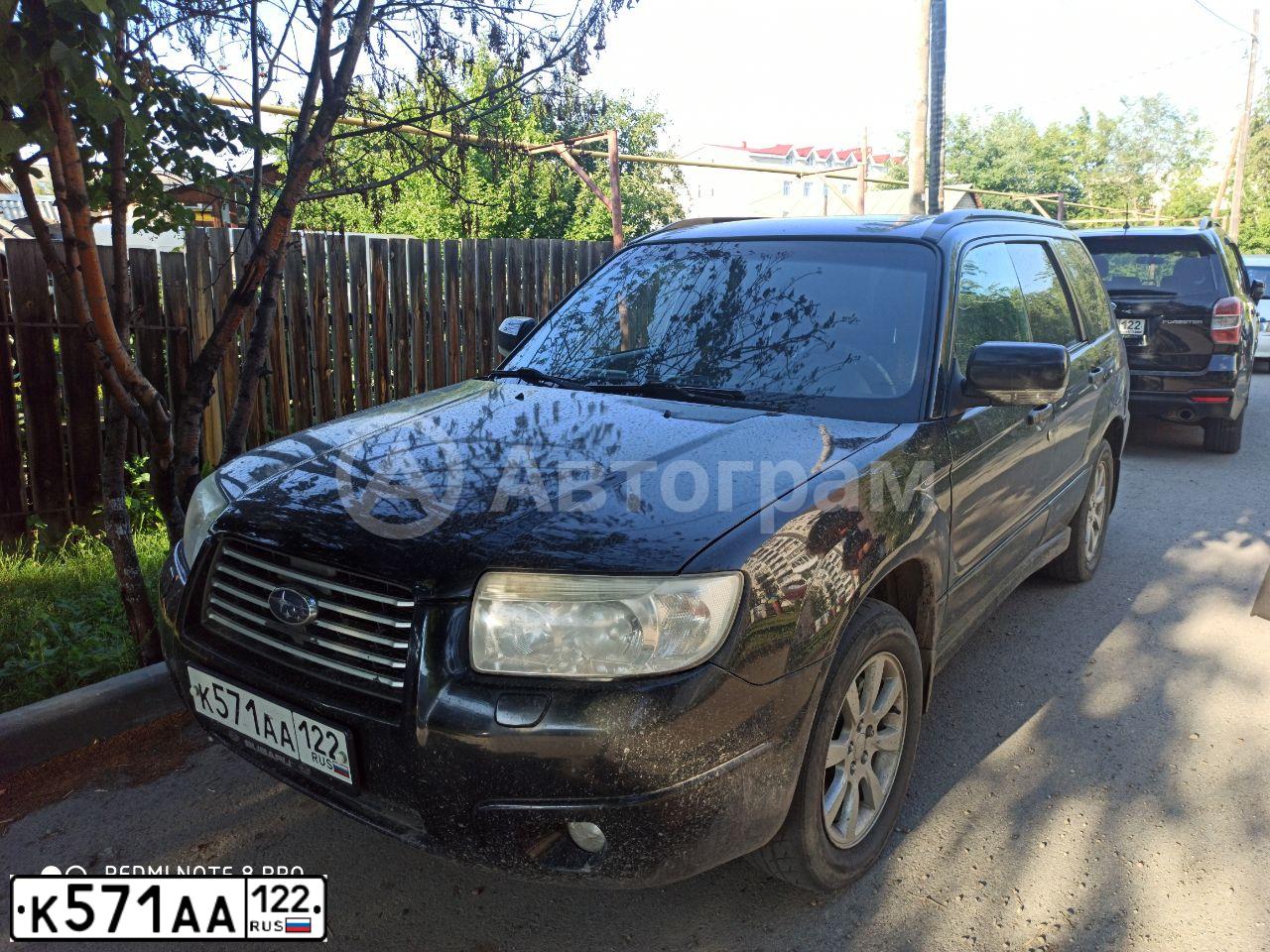 Фото автомобиля SUBARU FORESTER, 2007 — госномер Н022ЕТ40. Цвет: ЧЕРНЫЙ