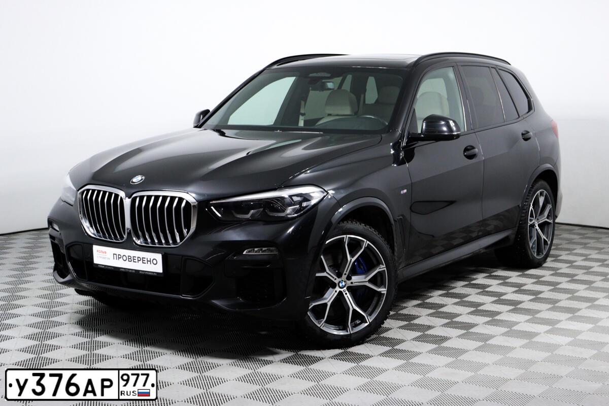 Фото автомобиля BMW X5 XDRIVE30D, 2019 — госномер У376АР977. Цвет: ЧЕРНЫЙ