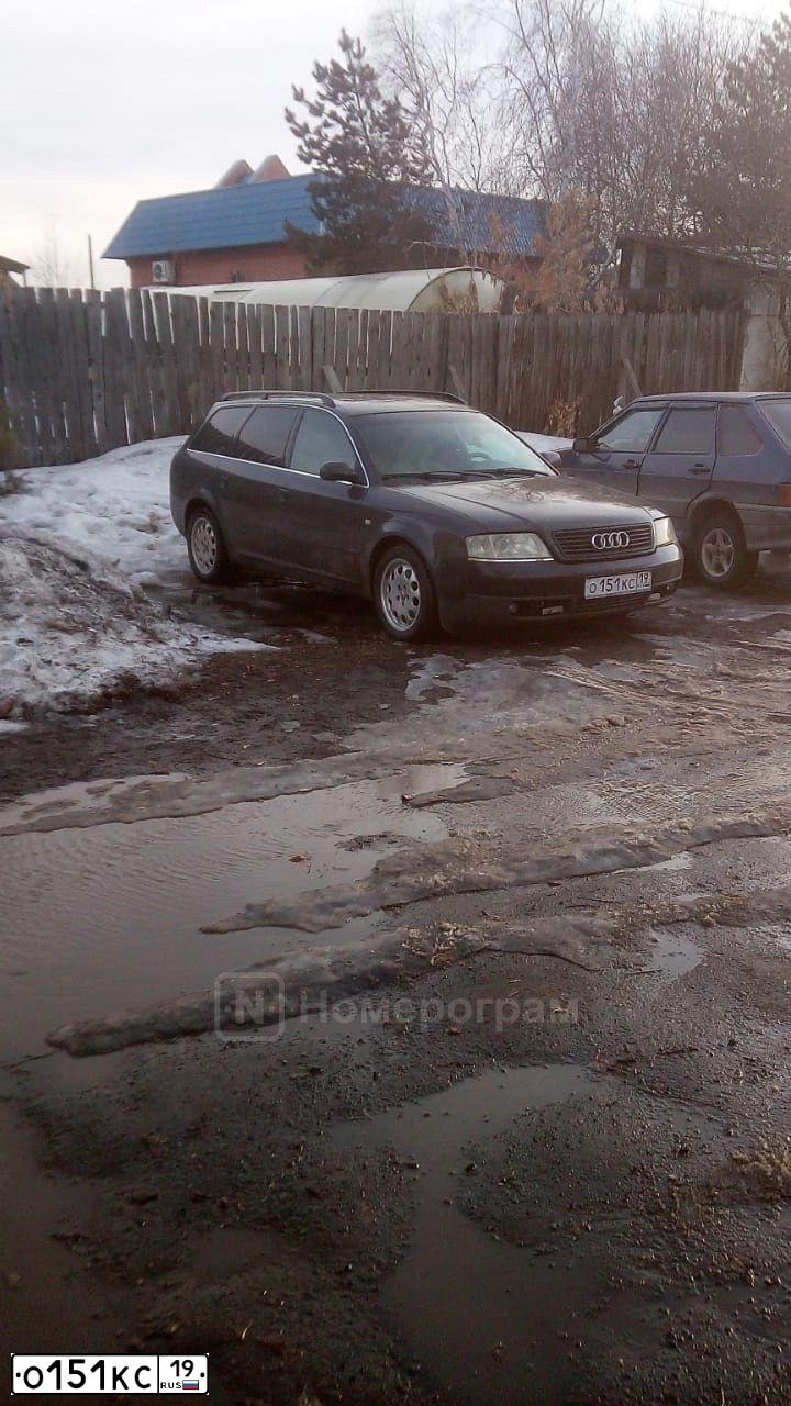 Фото автомобиля AUDI A6, 2000 — госномер О151КС19. Цвет: ЧЕРНЫЙ
