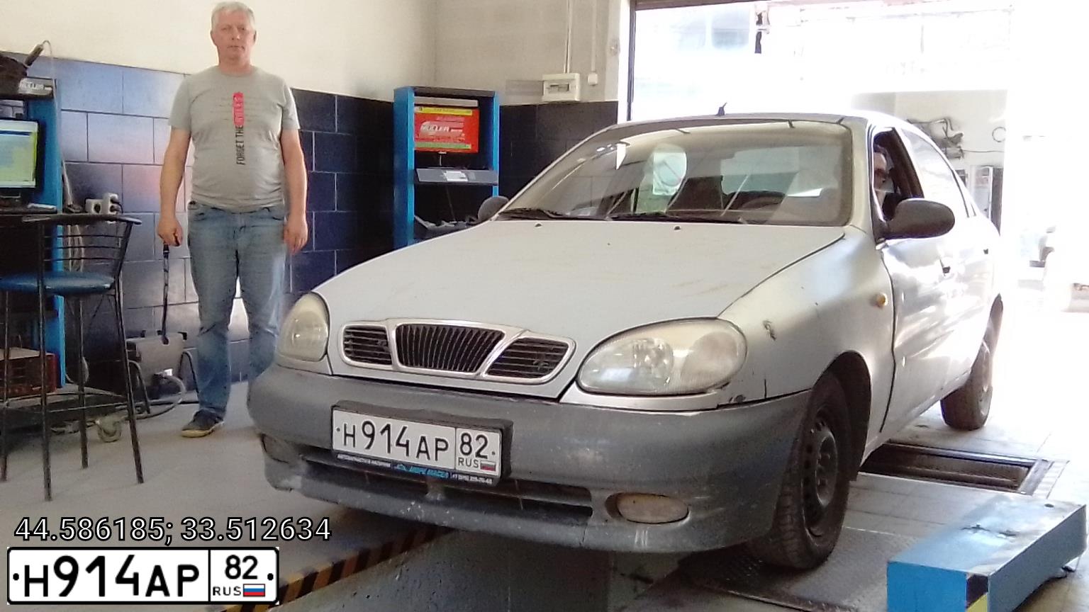 Фото автомобиля DAEWOO  SENS, 2006 — госномер В722ЕО92. Цвет: СЕРЫЙ