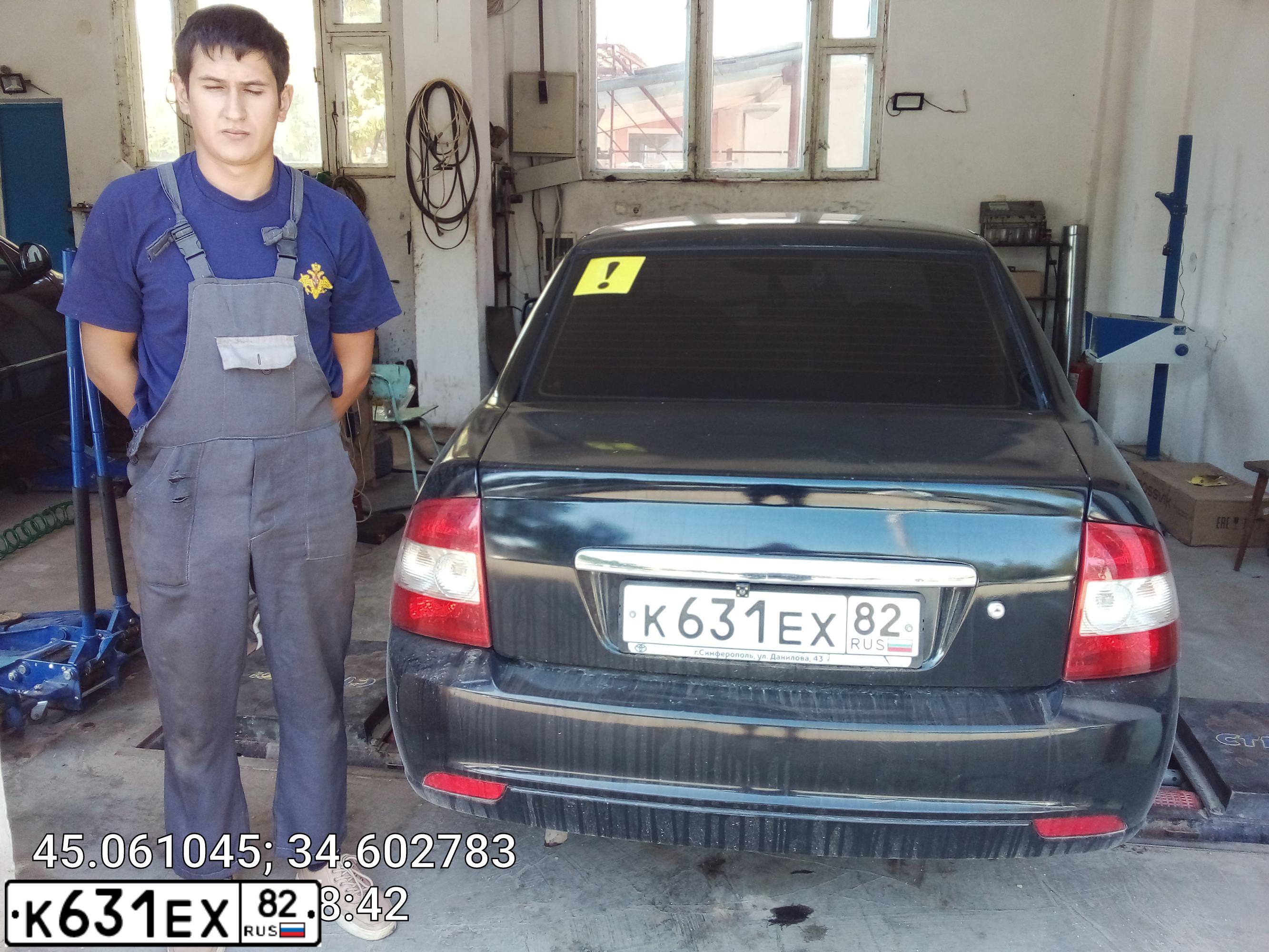 Фото автомобиля LADA 2170 PRIORA, 2008 — госномер К631ЕХ82. Цвет: Сине-Черный
