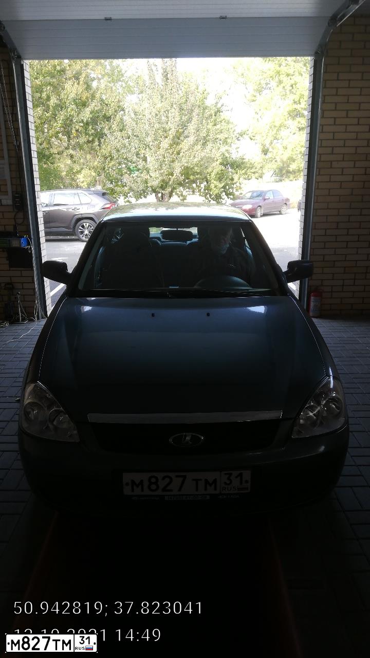 Фото автомобиля LADA 2170 PRIORA, 2009 — госномер Р723ММ46. Цвет: Серо-Синий