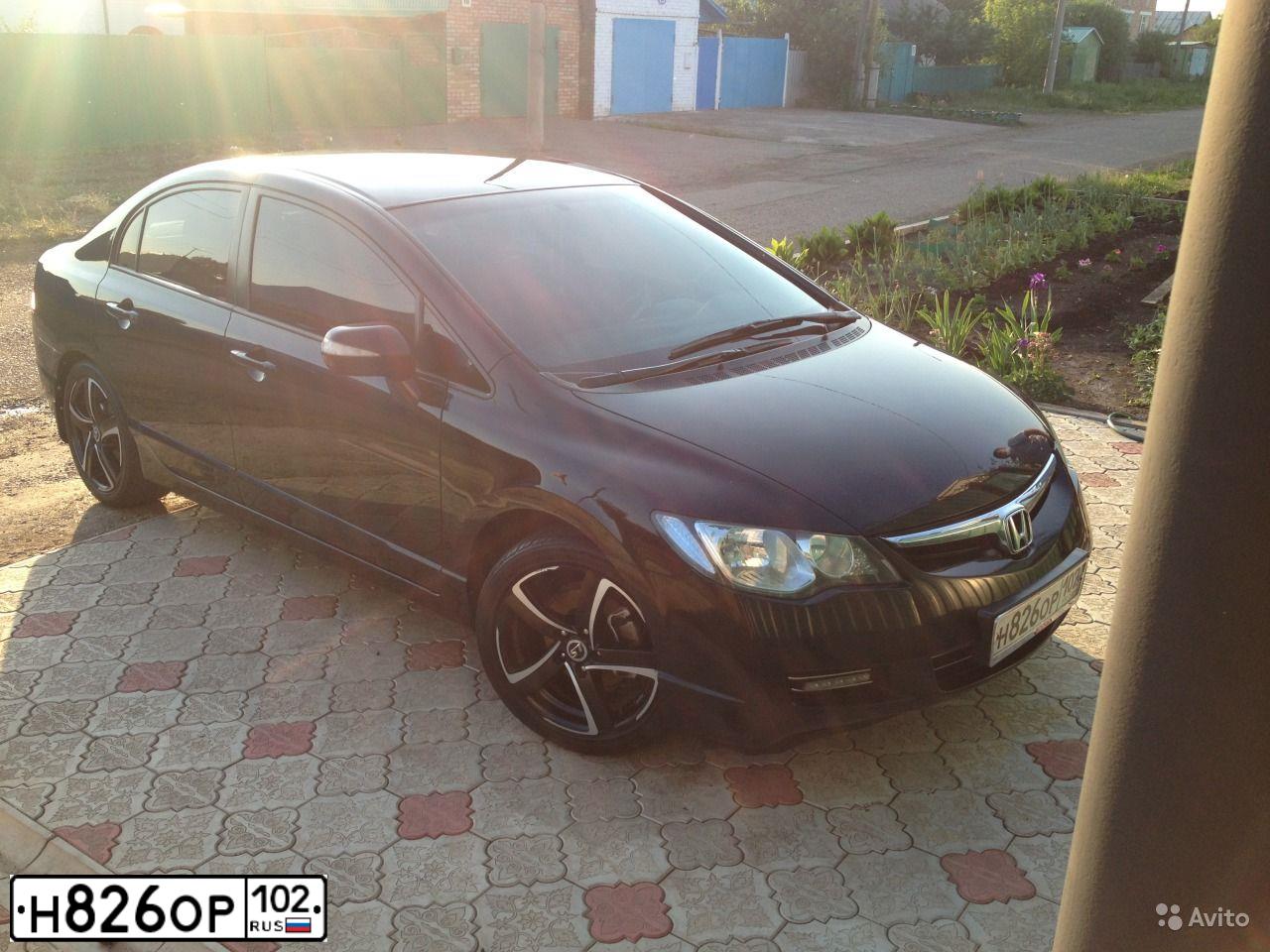 Фото автомобиля HONDA CIVIC, 2008 — госномер В184ТА702. Цвет: ЧЕРНЫЙ