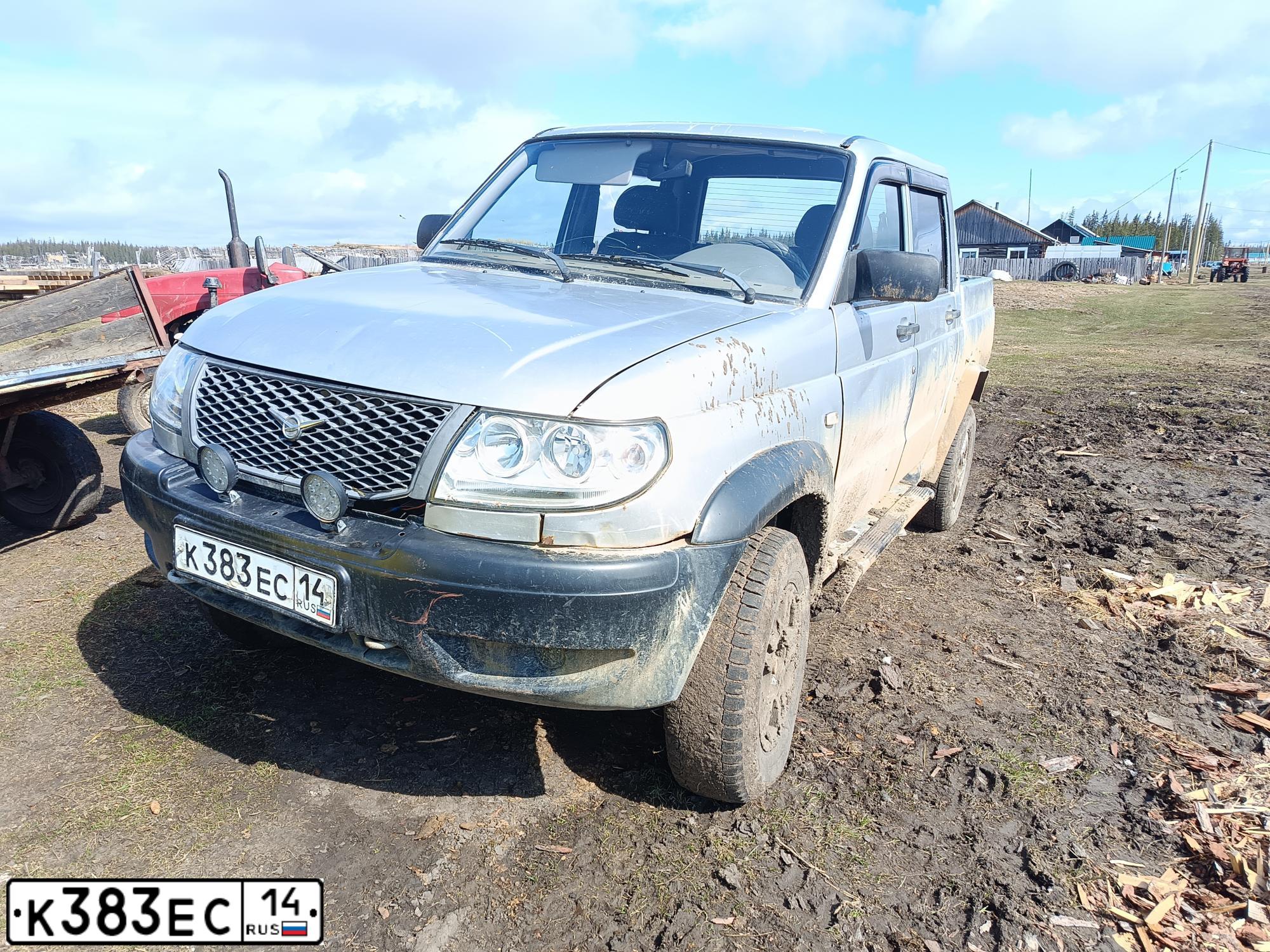 Фото автомобиля UAZ 3741, 2004 — госномер К383ЕС14. Цвет: БЕЛАЯ НОЧЬ