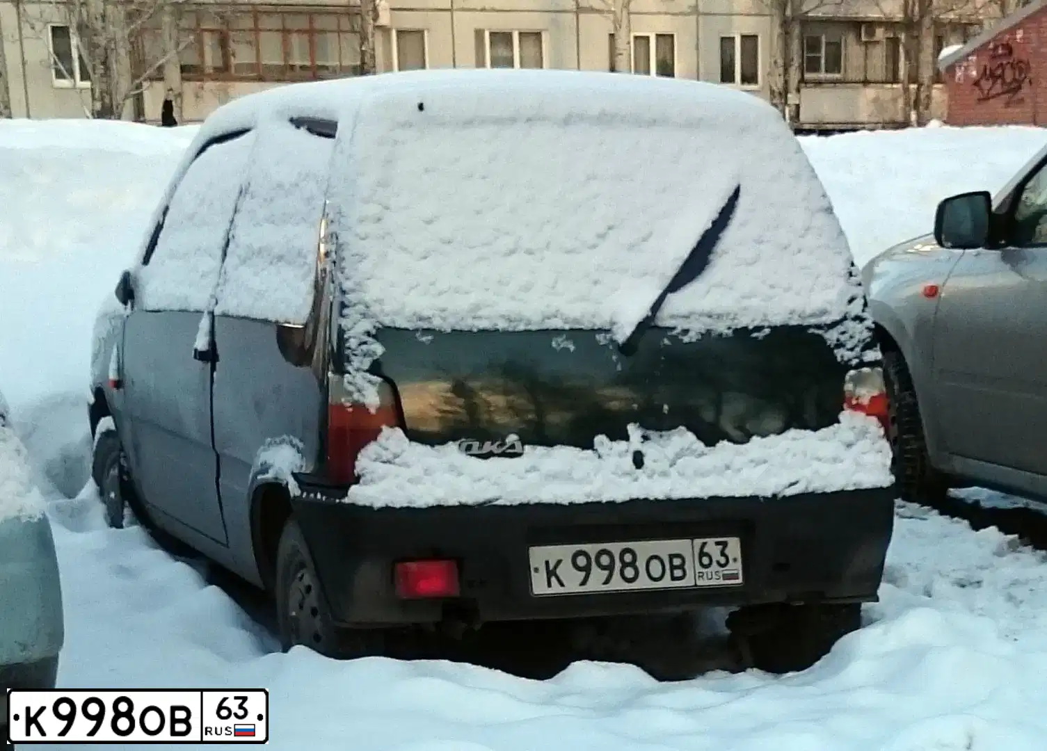 Фото автомобиля SEAZ OKA, 2002 — госномер К998ОВ63. Цвет: СЕРЕБРИСТО-ЗЕЛЕНЫЙ