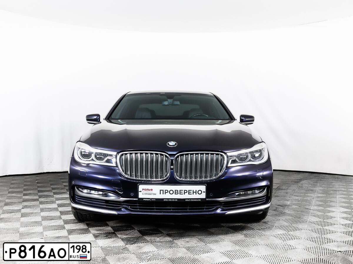 Фото автомобиля BMW SERIE 7, 2016 — госномер С145ОЕ198. Цвет: синий