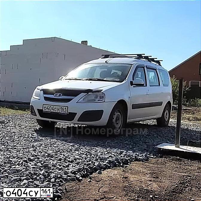 Фото автомобиля LADA LARGUS, 2013 — госномер О404СУ161. Цвет: БЕЛЫЙ