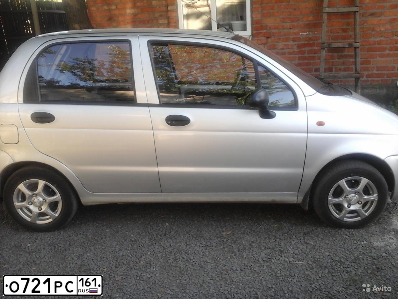 Фото автомобиля DAEWOO MATIZ, 2012 — госномер О721РС161. Цвет: СЕРЕБРИСТЫЙ