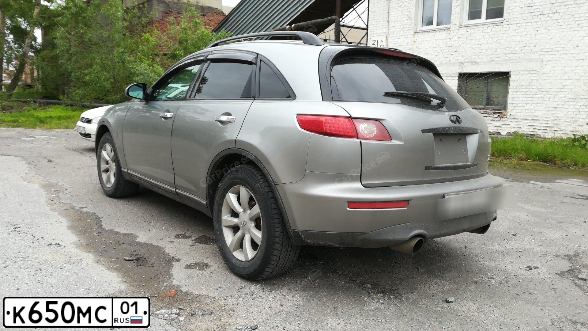 Фото автомобиля INFINITI QX70 /FX/, 2003 — госномер Е835ОК763. Цвет: Серебристый