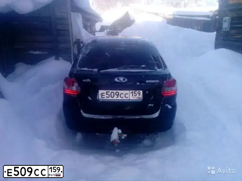 Фото автомобиля LADA 2191 GRANTA, 2014 — госномер Н415СМ159. Цвет: ЧЕРНЫЙ