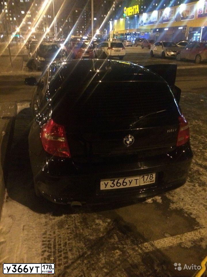 Фото автомобиля BMW W SERIE 1, 2011 — госномер У366УТ178. Цвет: ЧЕРНЫЙ