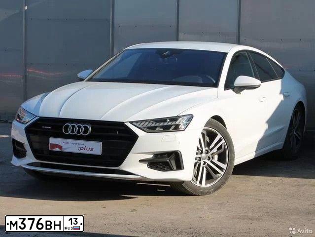 Фото автомобиля AUDI A7, 2018 — госномер М376ВН13. Цвет: Белый