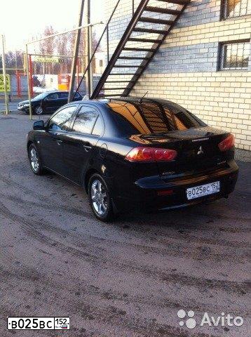 Фото автомобиля MITSUBISHI LANCER, 2008 — госномер Н897ОС152. Цвет: ЧЕРНЫЙ