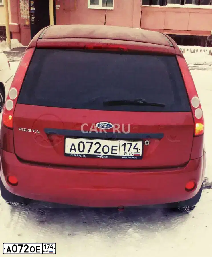 Фото автомобиля FORD FIESTA / ASPIRE, 2007 — госномер А652ТЕ102. Цвет: Красный