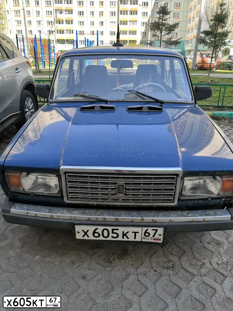 Фото автомобиля LADA 2107 LADA, 2002 — госномер Х605КТ67. Цвет: Сине-зеленый