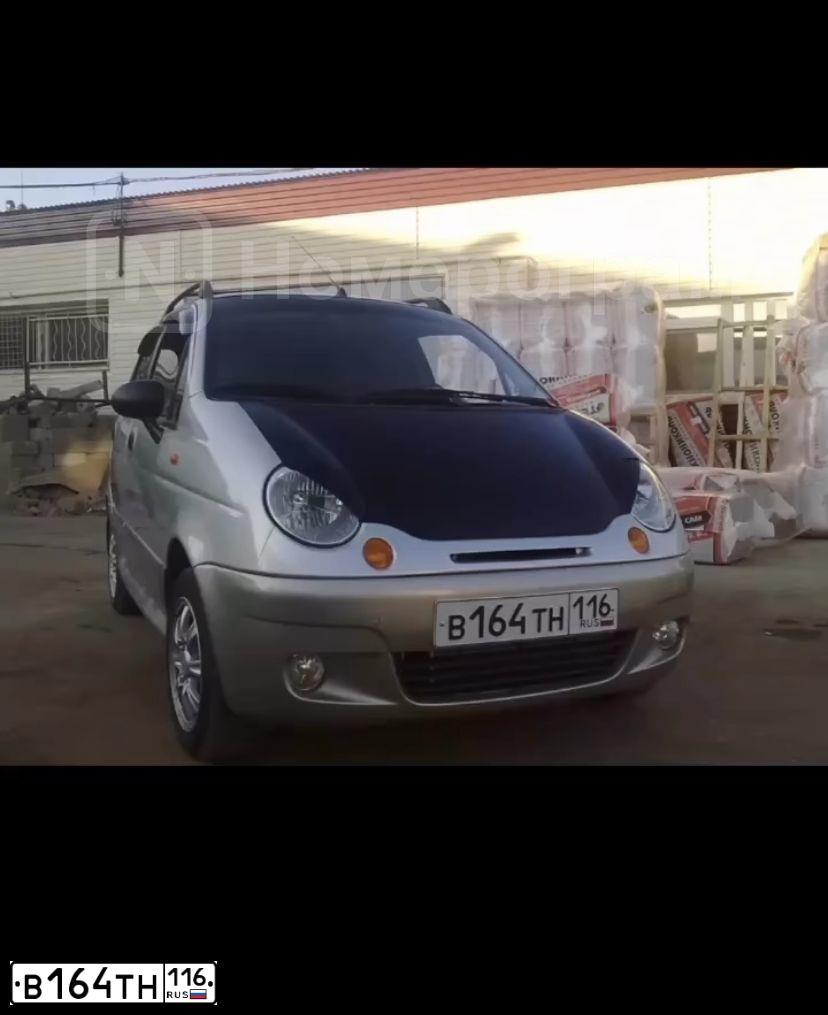 Фото автомобиля DAEWOO MATIZ, 2010 — госномер В164ТН116. Цвет: Серебристый