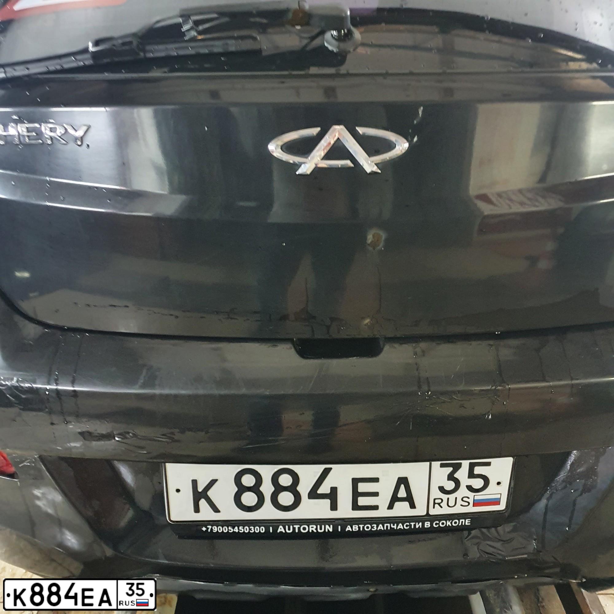 Фото автомобиля CHERY BONUS /A13/, 2011 — госномер К884ЕА35. Цвет: ЧЕРНЫЙ