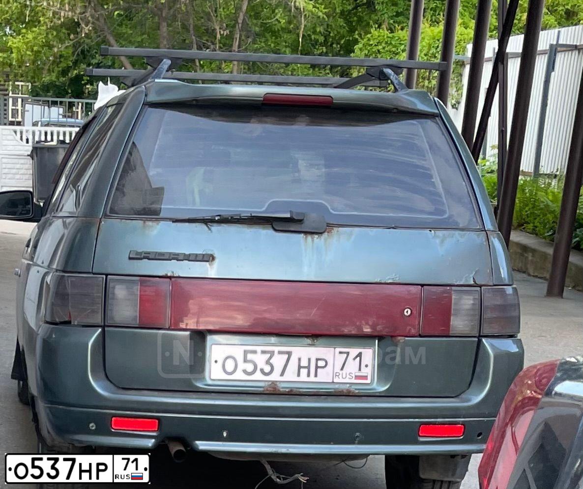Фото автомобиля LADA 2111, 2007 — госномер О537НР71. Цвет: ЗЕЛЕНЫЙ СИНИЙ