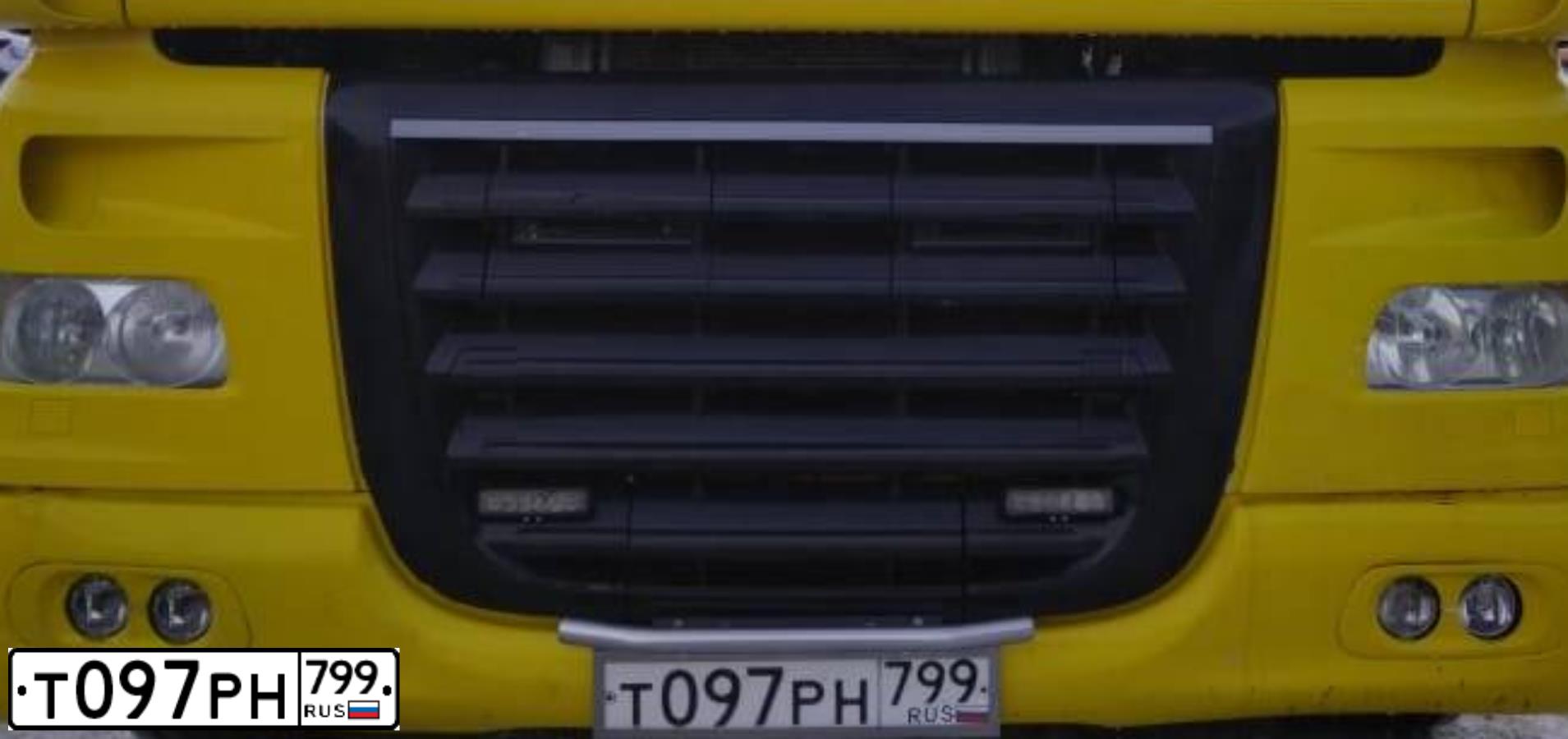 Фото автомобиля DAF XF 105 FT /4X2/, 2007 — госномер Т097РН799. Цвет: ЖЕЛТЫЙ