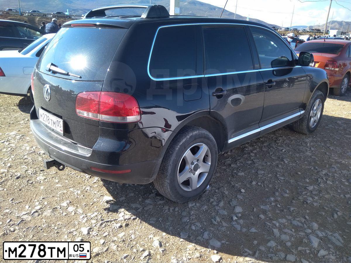 Фото автомобиля VOLKSWAGEN TOUAREG, 2003 — госномер М278ТМ05. Цвет: ЧЕРНЫЙ