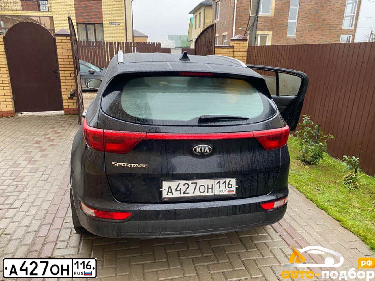 Фото автомобиля KIA SPORTAGE, 2017 — госномер А427ОН116. Цвет: ЧЕРНЫЙ ПЕРЛАМУТР