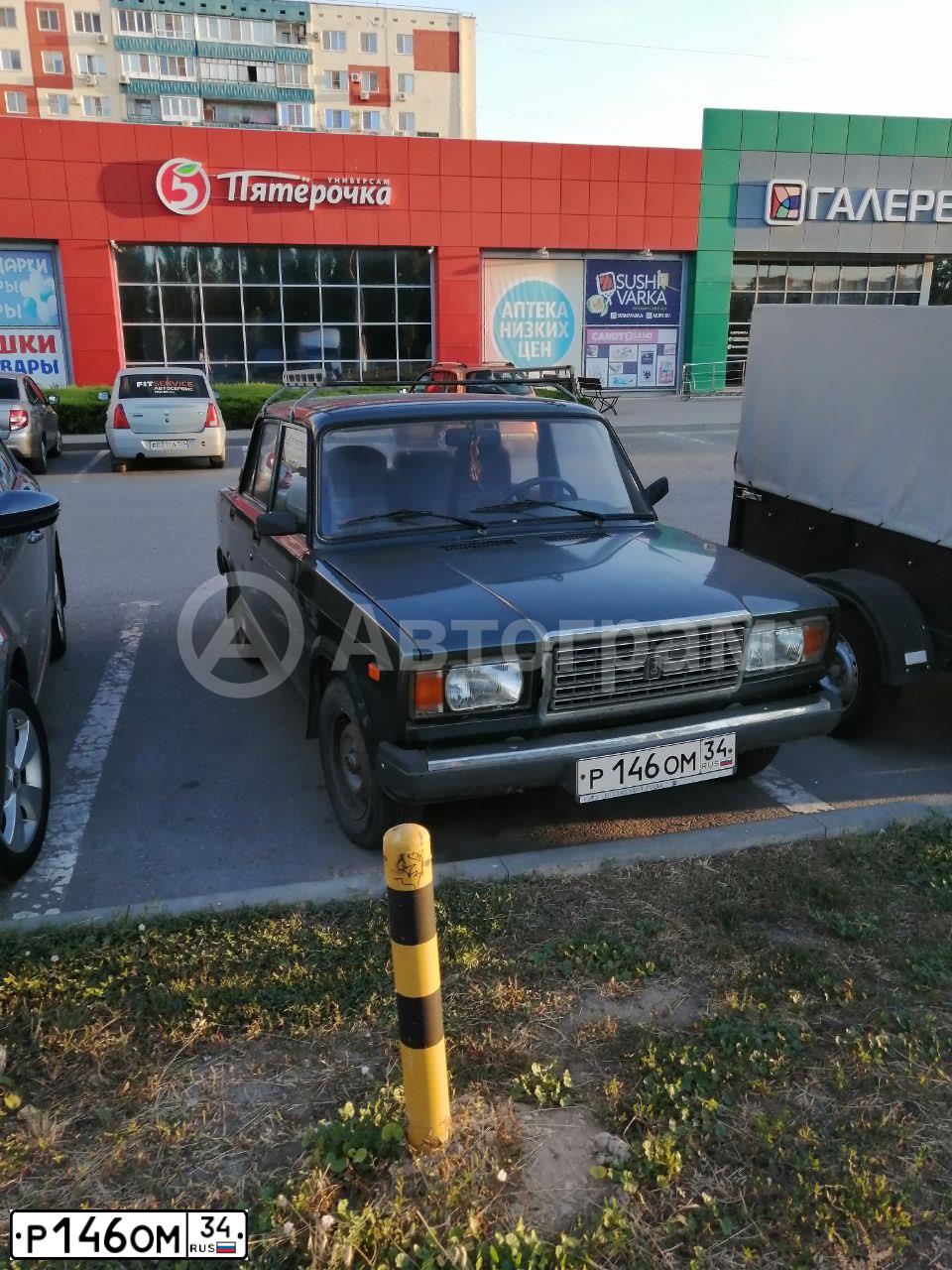 Фото автомобиля LADA 2107, 2010 — госномер Р146ОМ34. Цвет: СЕРО СИНЕ ЗЕЛЕНЫЙ