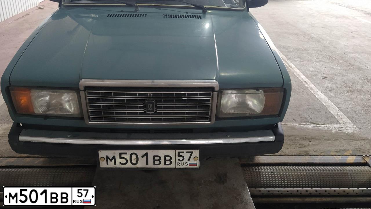 Фото автомобиля LADA 2107 LADA, 2003 — госномер М501ВВ57. Цвет: Серо-Синий