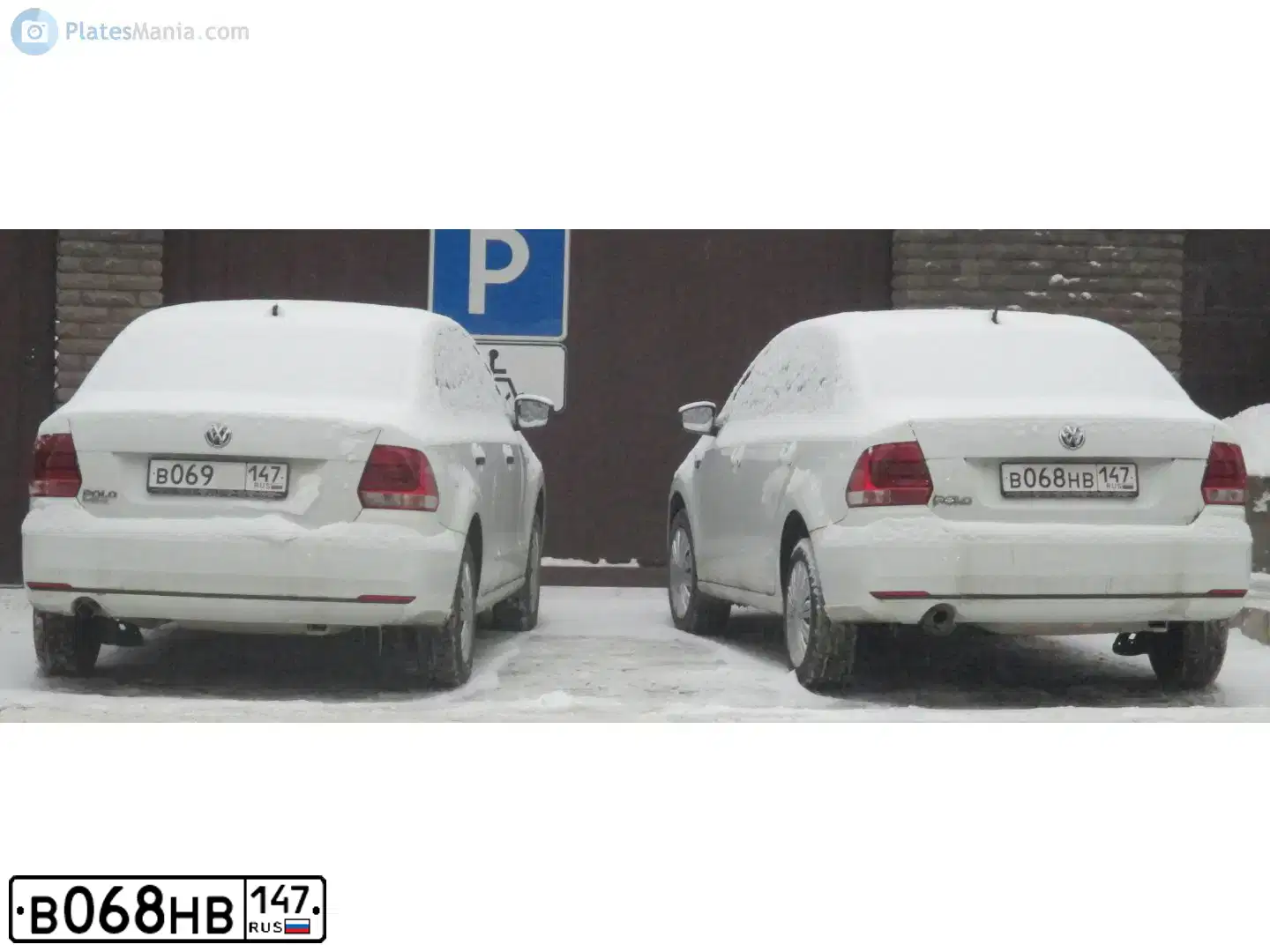 Фото автомобиля ФОЛЬКСВАГЕН POLO, 2018 — госномер В068НВ147. Цвет: БЕЛЫЙ