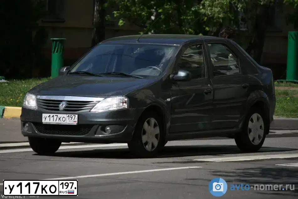 Фото автомобиля RENAULT LOGAN, 2011 — госномер У117КО197. Цвет: СЕРЫЙ ТЕМНЫЙ